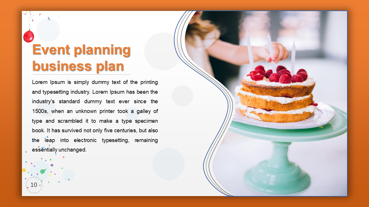 Customized Event Planning Business Plan Presentation